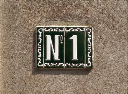 1 digit house number