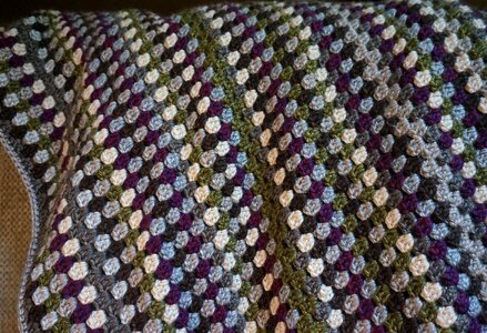 Afghan fiber arts purple