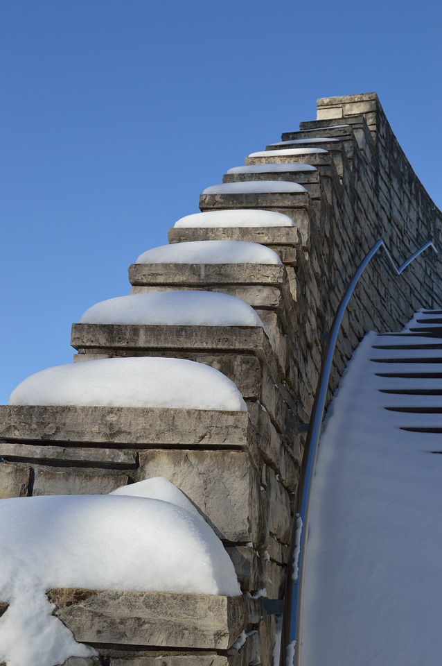 Winter season stairs