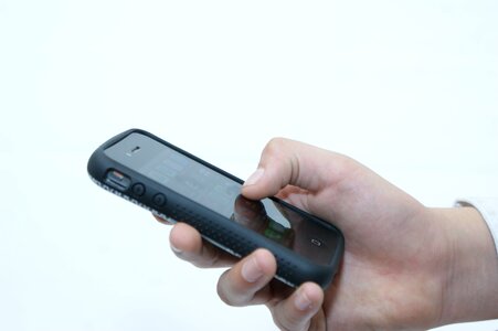 Mobile iphone hand