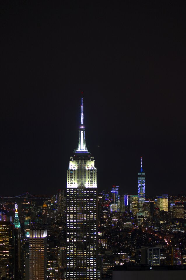 Empire building stade world trade center night