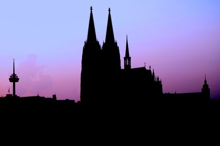 Cologne on the rhine sky facade