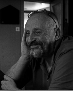 Person black and white grandfather