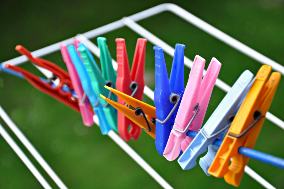 Drying laundry blue