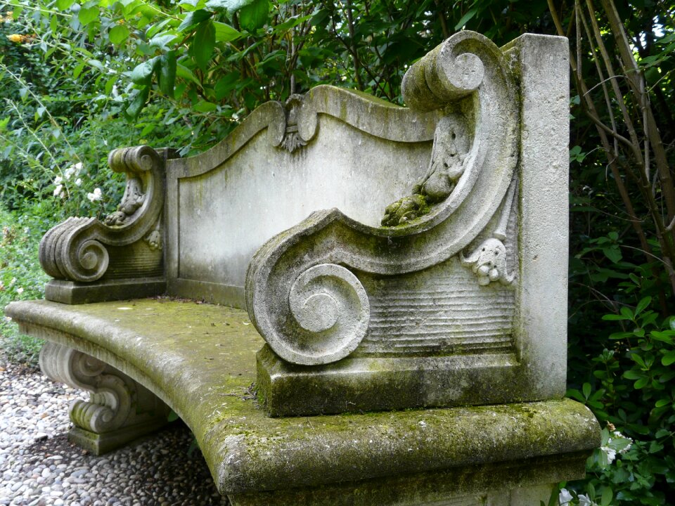 Park bench green garden