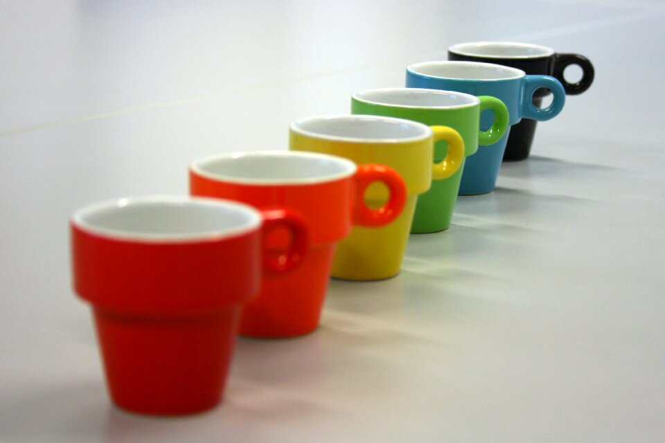 Coffee colorful depth of field