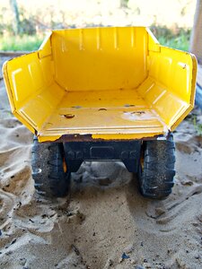 Dump truck sand wheels photo