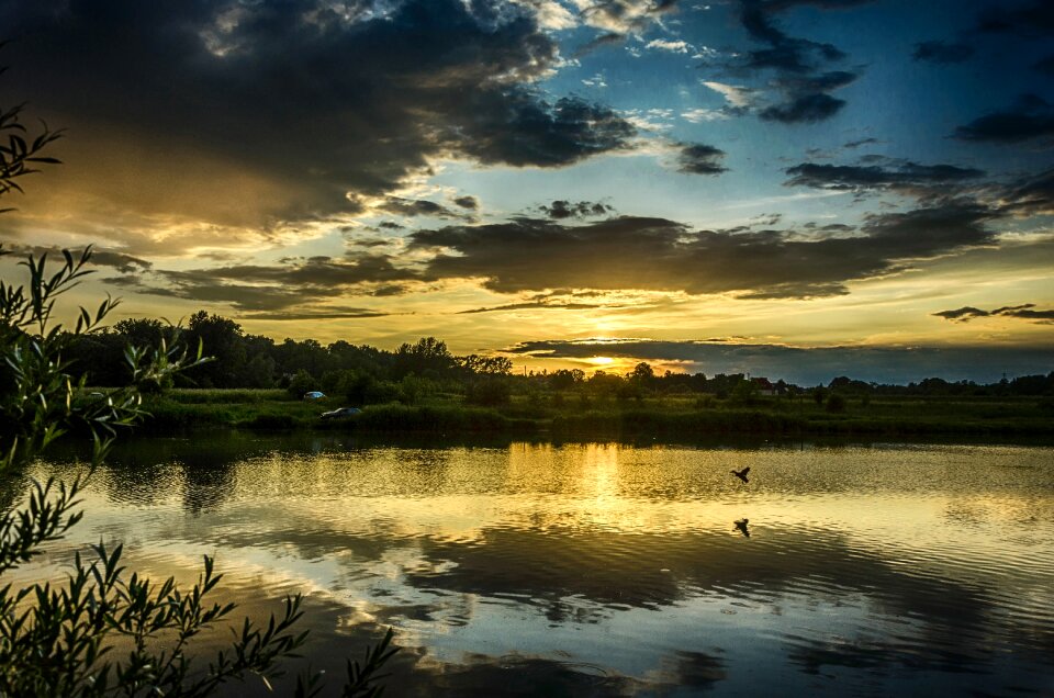 Wisla landscape sunset