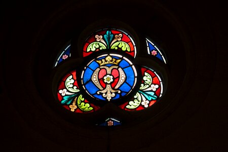 Stained glass windows colors catholic photo