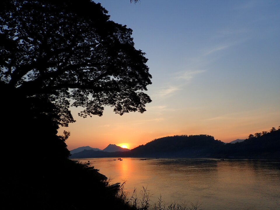 The mekong sunset laos