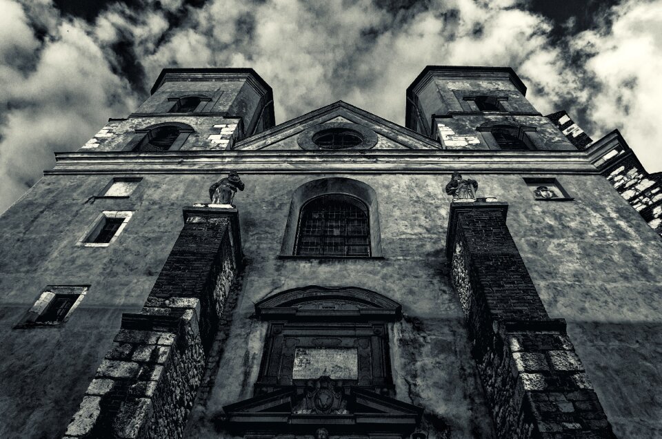 Black and white photo architecture