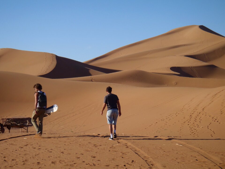 Dune morocco sand boarding photo
