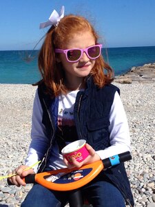 Ice cream happiness redhead