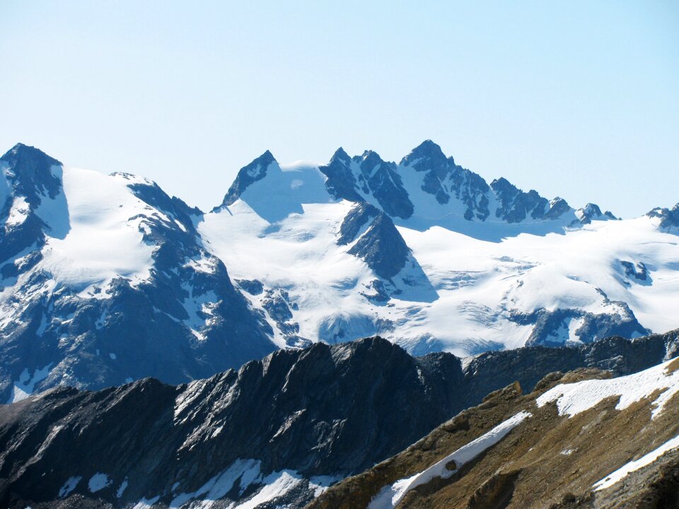 Crevices ice alps