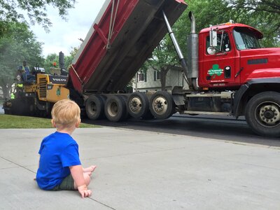 Construction driveway street photo