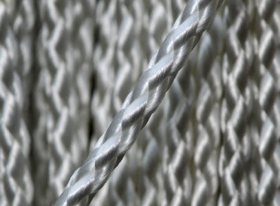 Woven braid rolled up