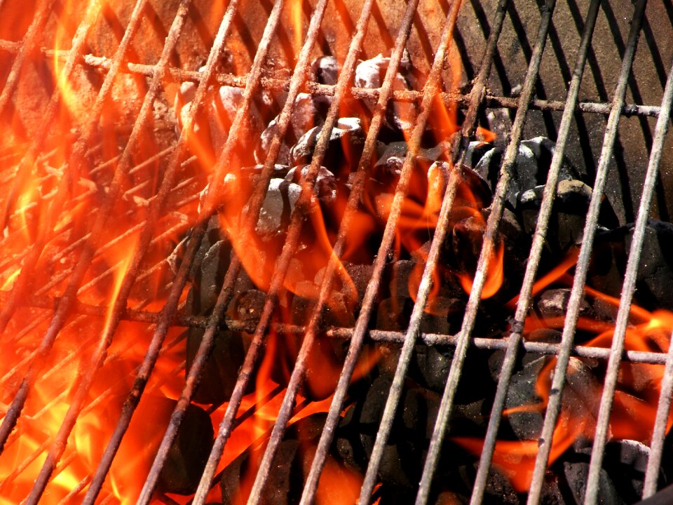 Burning coals charcoal charcoal grill