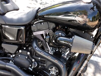 Engine chrome motorbike photo