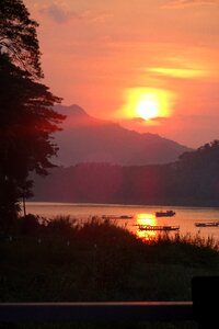 Mekong river landscape sunset