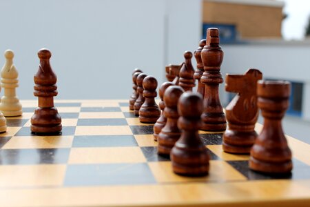 Chess pieces lady strategy photo