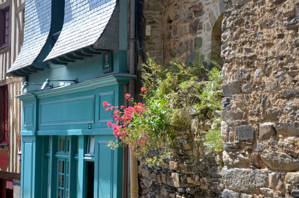 Lane old building village