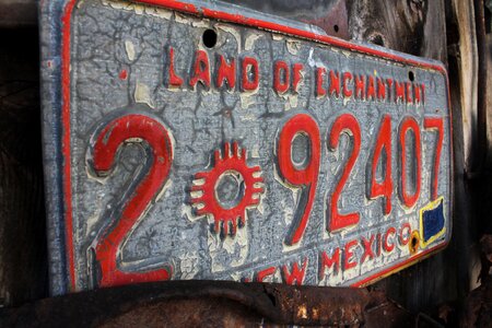 Land of enchantment new mexico license plate old license plate photo