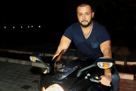 Man motorcyclist biker