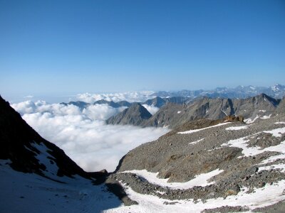 Crevices ice alps photo