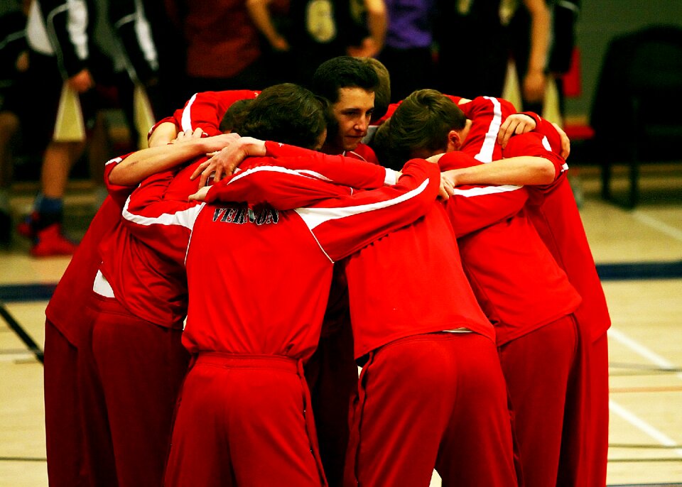 Basketball hug relationship photo