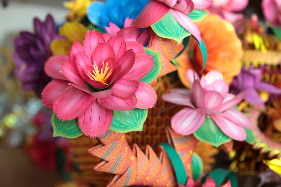 Paper flowers east side art