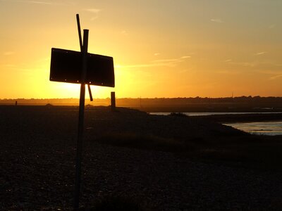 Landscape evening water photo