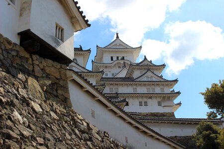 Himeji castle cloud ishigaki