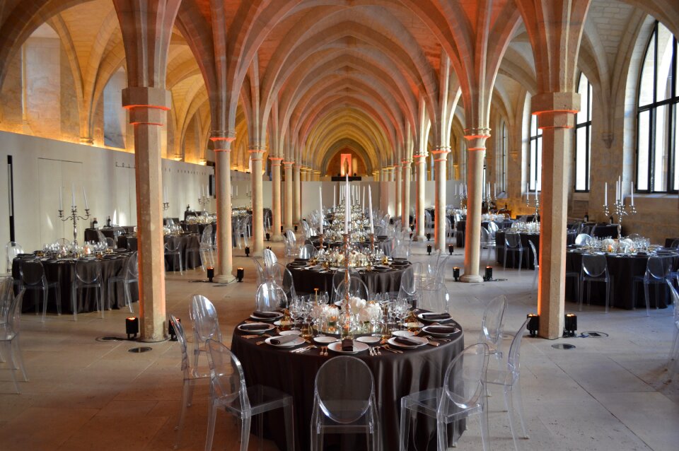 Dinner reception tables