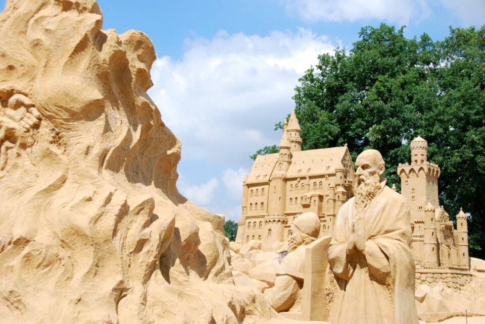 Sculpture art sand castle