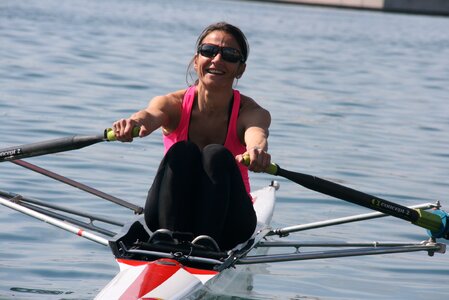 Women sport canoe photo