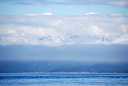 Landscape fog mist photo