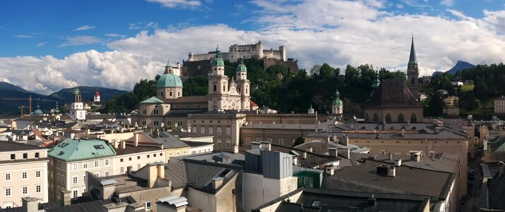 Historic center downtown salzburg cathedral photo