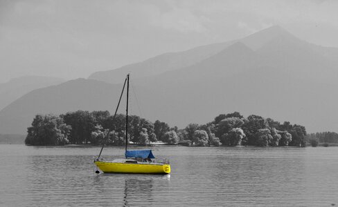 Sailing vessel island landscape