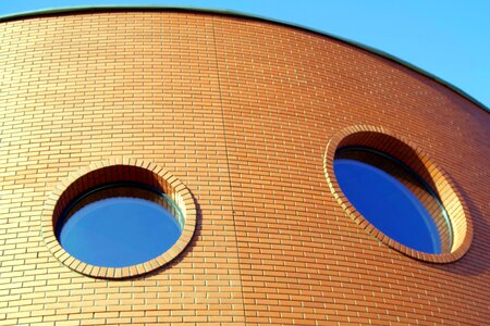 Brick glass the simplicity of the photo