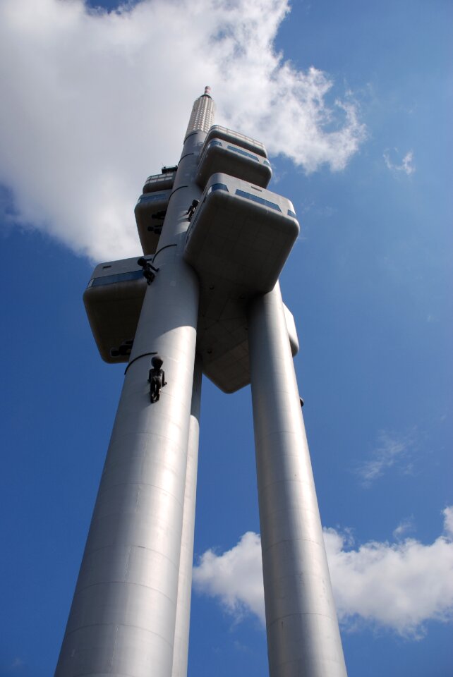 Television tower baby crawling