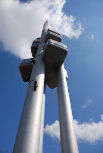 Television tower baby crawling
