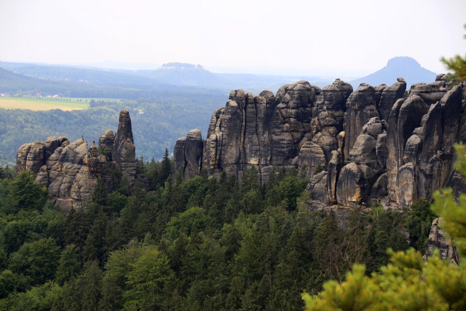 Mountains climb elbe sandstone mountains
