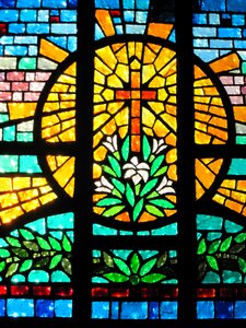 Glass stained glass window religion photo