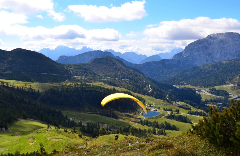 Panorama paragliding alm