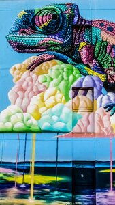 Wall hotel colourful