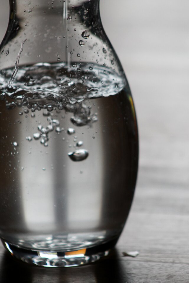 Clear water bubbles drip