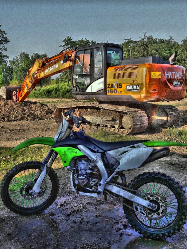 Construction work motorcycle wheels