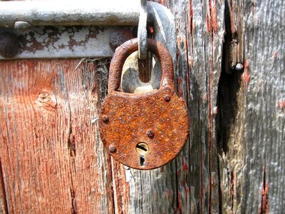 Old metal door