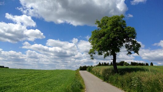 Way green clouds photo