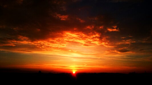 Sky red sun rise photo